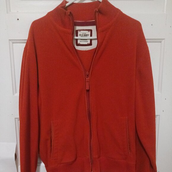 Old Navy Womans Size Medium Vintage Orange Full Zip Front Jacket - Picture 1 of 5